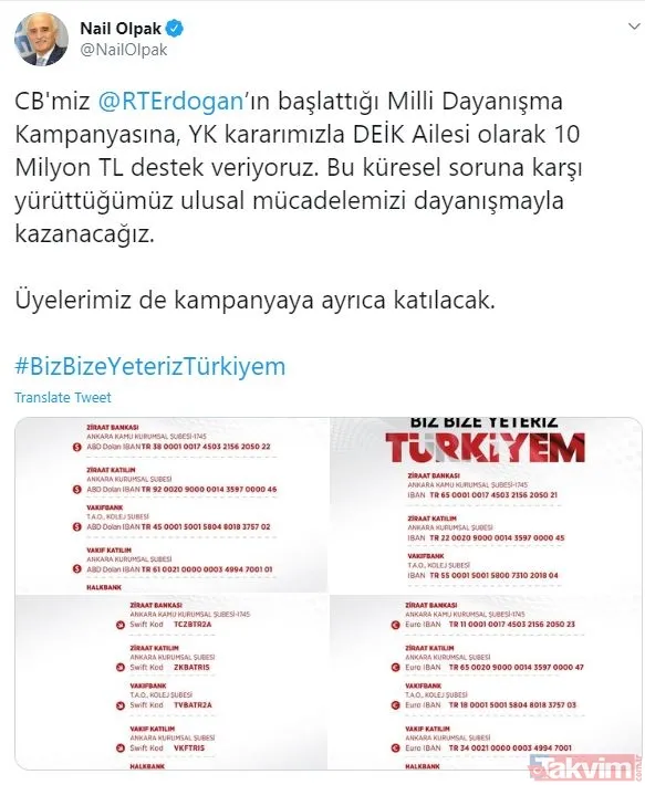 Son dakika: Başkan Erdoğan ilk bağışı yapmıştı! Milli Dayanışma Kampanyası'na destek çığ gibi - 36