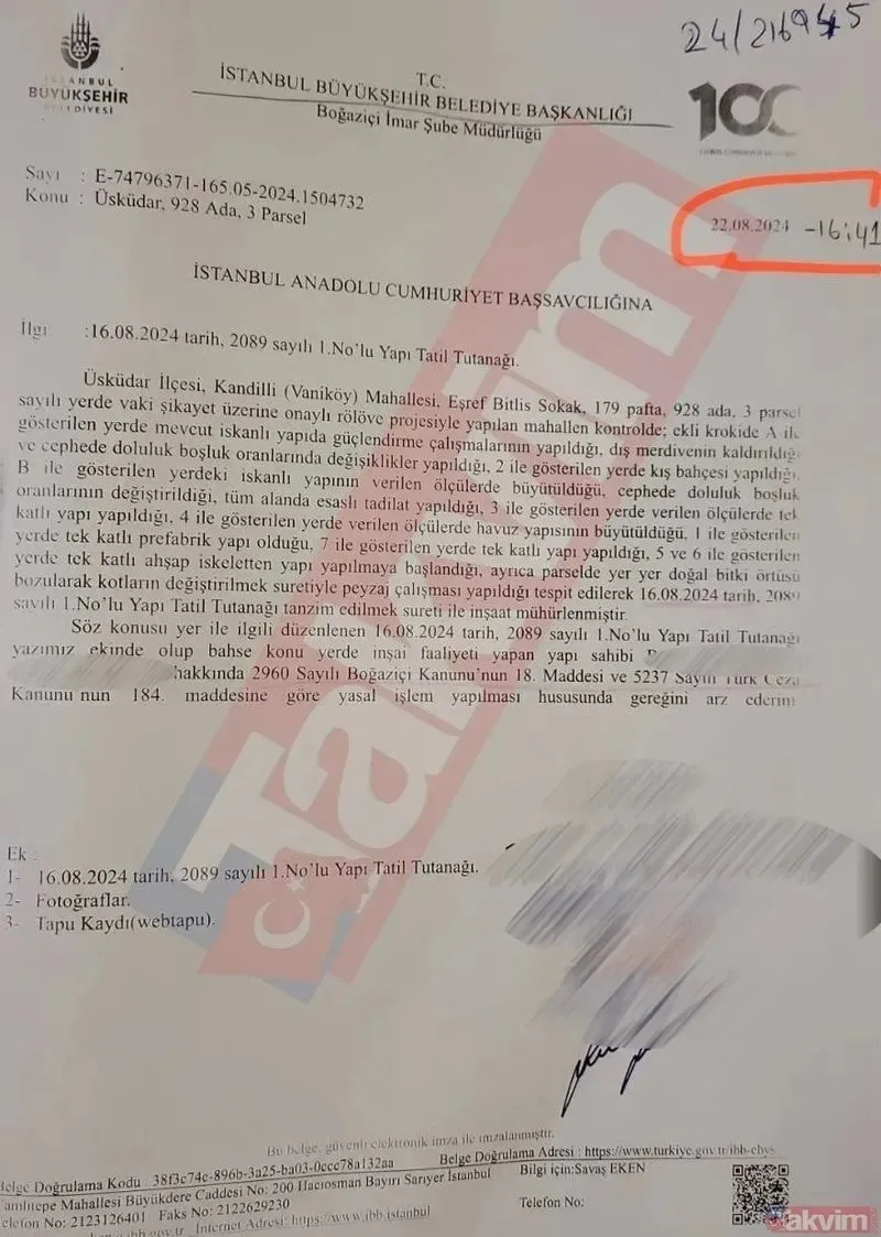 Vaniköy'deki talan sonrası CHP'li İBB'den belge oyunu