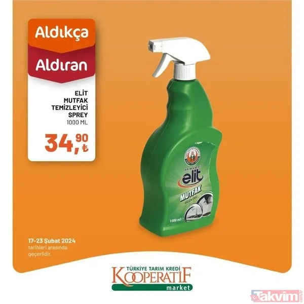 Tarım Kredi KATALOĞU 19-23 Şubat 2024 FİYAT LİSTESİ! Kooperatif market 32 üründe fiyatları indirdi! 2 katlı 6'lı kağıt havlu 54.90 TL... - 39
