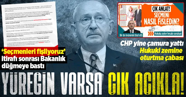Kemal Kılıçdaroğlu'nun 'seçmenleri fişleme' itirafı sonrası CHP çamura yattı İçişleri Bakanlığı düğmeye bastı! Suç duyurusu...