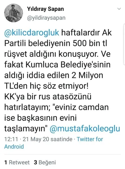 Son dakika: CHP’li eski vekil Yıldıray Sapan'dan bomba iddia: CHP’li Kumluca Belediyesi 2 milyon lira rüşvet aldı-1