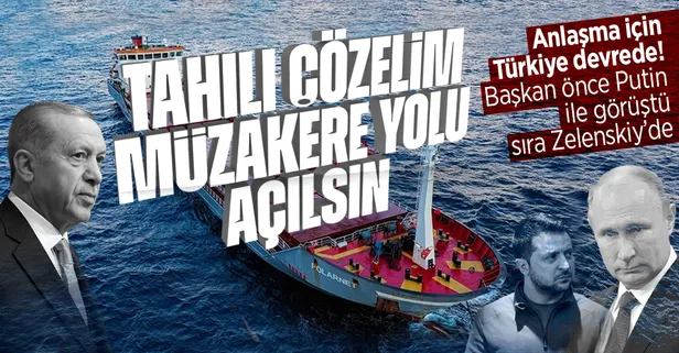 Tahıl koridoru diplomasisi! Başkan Erdoğan Putin ile görüştü... Sıra Zelenskiy'de