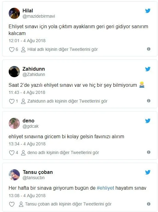 4 agustos ehliyet sinavi zor muydu meb