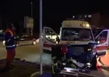Çorum'da ambulans ile otomobil çarpıştı!