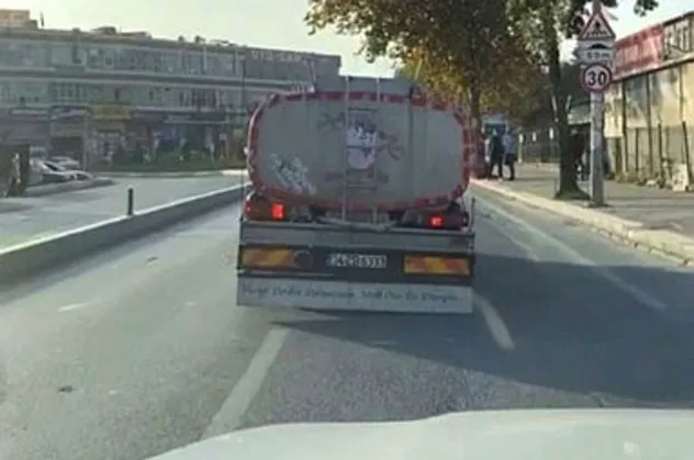 Tankerli maganda! Trafikte terör estirdi