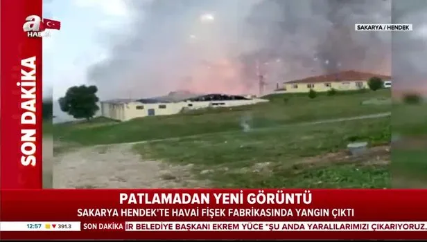 Son dakika: Sakarya Hendek'te havai fişek fabrikasında patlama! Olay yerinden yeni patlama anı görüntüleri...