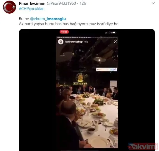 Ekonomi kötü gidiyor algısıyla prim yapma peşindeki CHP'lilerden lüks restoranda şatafatlı eğlence