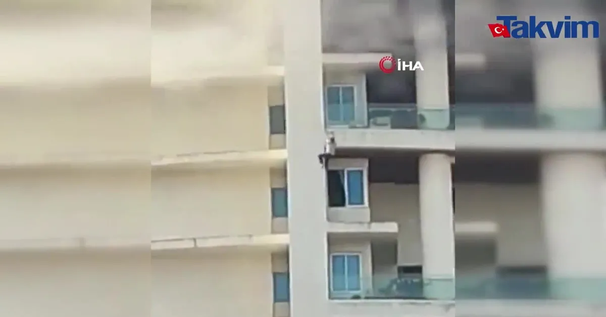 Alevlerden kaçarken 19. kattan yere çakıldı