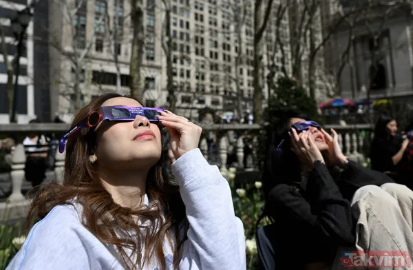 2024 yılının ilk tam Güneş tutulması ABD'de gerçekleşti | Milyonlarca kişi yakından takip etti! İşte o renkli anlar... - 49