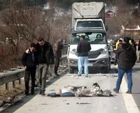 Korkunç kaza! TIR’ın çarptığı çekicinin sürücüsü öldü