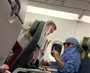 Uçakta olay çıkaran kadın tutuklandı