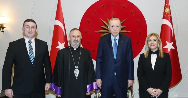 Başkan Erdoğan Türkiye Ermeni Katolik Cemaati Ruhani Reisi Kazancıyan'ı kabul etti