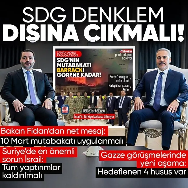 Kritik zaman kritik temas | Şeybani ile ortak basın toplantısı! Bakan Fidandan önemli açıklamalar: Suriyeden en önemli sorun İsrail! Gazzede ateşkes için 4 husus