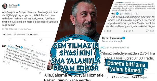 Cem Yılmaz'ın dönemi bitti ama yalanı bitmedi! SMA provokasyonuna meze oldu