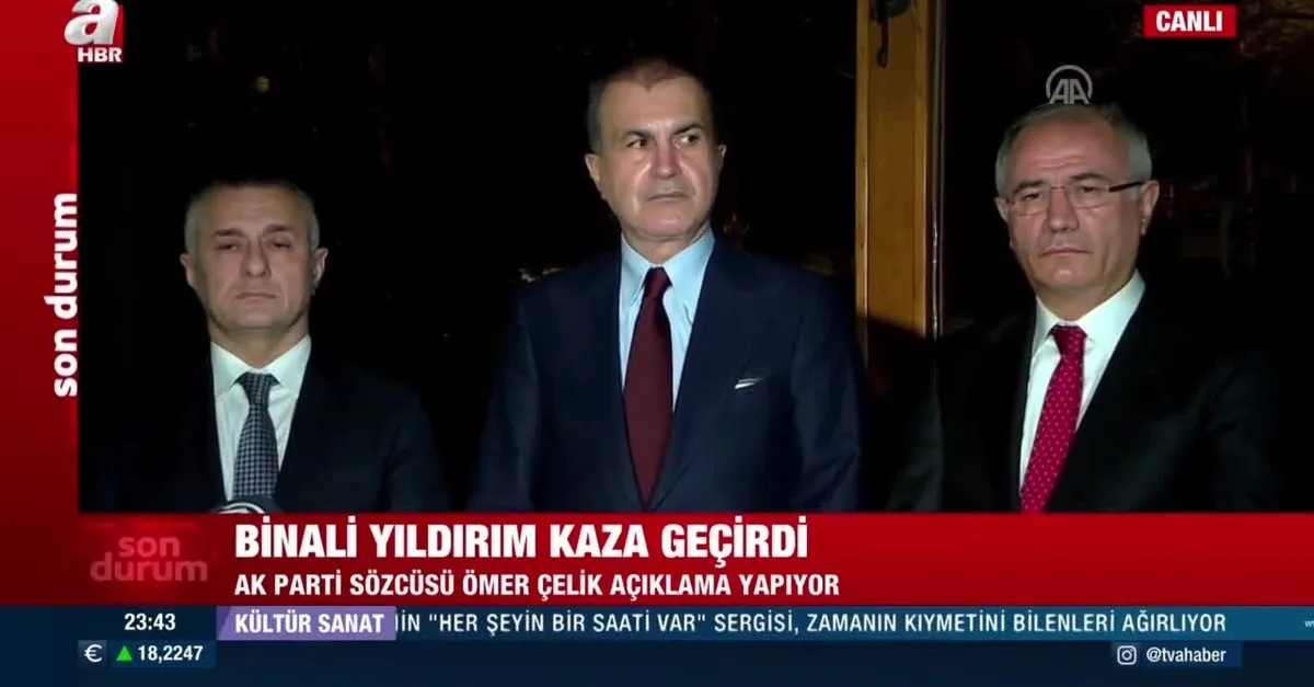 Binali Yıldırım, Azerbaycan'da trafik kazası geçirdi! Ömer Çelik sağlık durumlarına ilişkin bilgi verdi