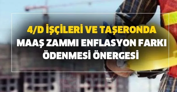 4/d işçileri ve taşeronda maaş zammı, enflasyon farkı ödenmesi önergesi yayımlandı