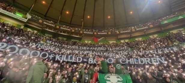 Celtic taraftarı Gazze’nin yanında