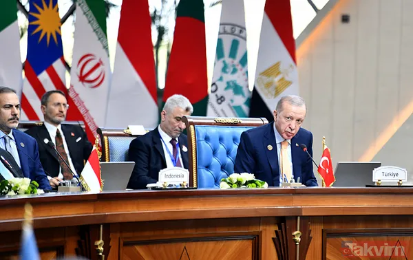 Kahire'de D-8 zirvesi! Sisi ve liderler Başkan Erdoğan'ı ayakta karşıladı - 13