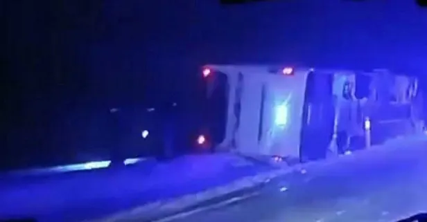 Nevşehir'de yolcu otobüsü devrildi: 9 yaralı