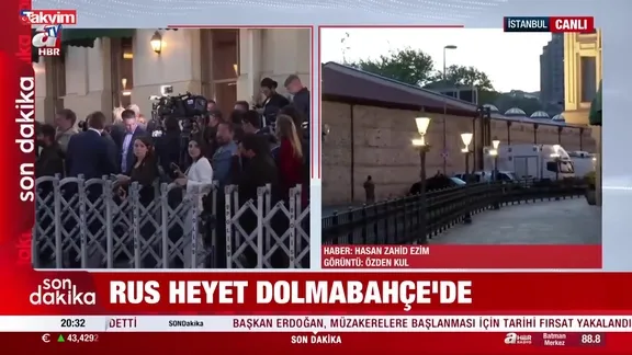 Rus heyet Dolmabahçe'de