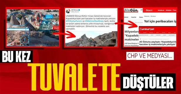 CHP’li Ali Öztunç ve CHP medyasının ’peribacaları yıkılıyor’ iddiası yalan çıktı