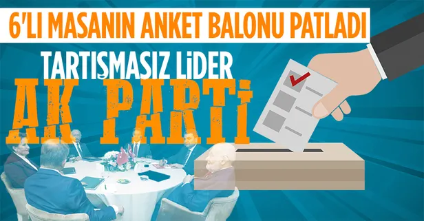 6'lı masanın anket kurnazlığı elinde patladı: Tartışmasız lider AK Parti!