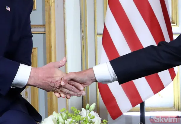 Trump - Macron zirvesine damga vuran görüntü! Elini öyle bir sıktı ki... - 2