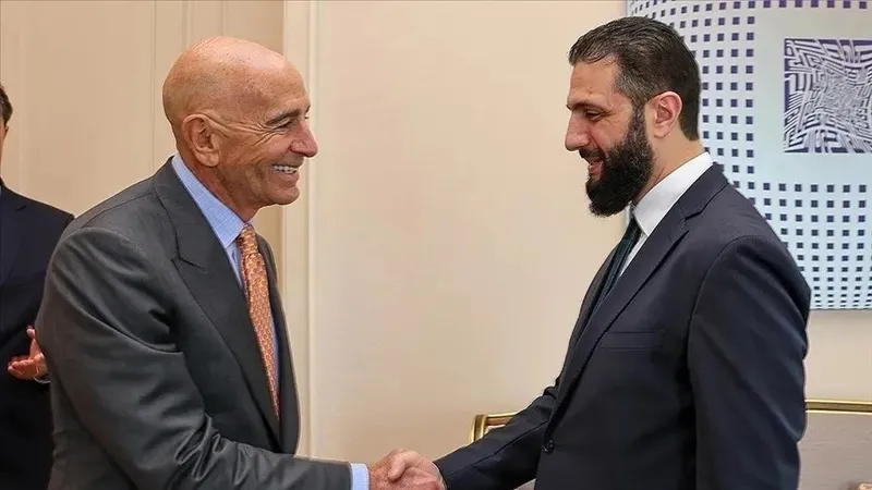 ABD Orta Doğu Temsilcisi Tom Barrack ve Suriye Cumhurbaşkanı Ahmed Şara