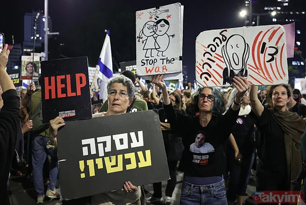 İsrail sokakları karıştı | Tel Aviv sokaklara döküldü! Katil Netanyahu'ya tepki yağdı: İstifa et - 49