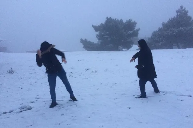 İzmir'de kar sürprizi