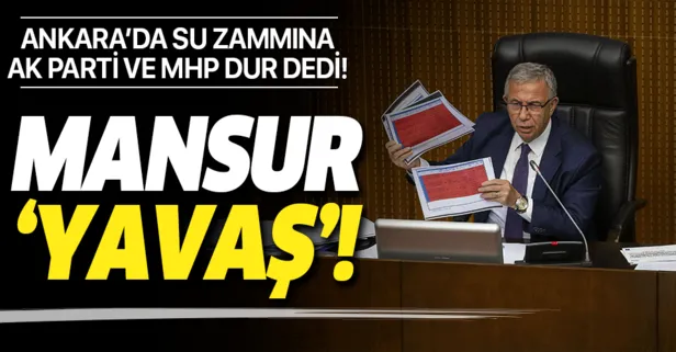 Ankara’da su zammına AK Parti ve MHP dur dedi!