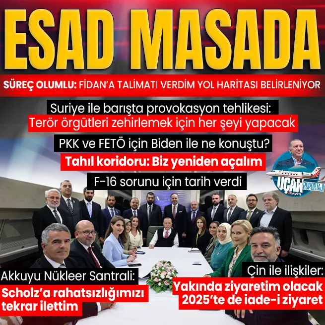 Başkan Erdoğan, ABD dönüşü uçakta gazetecilerin sorularını yanıtladı