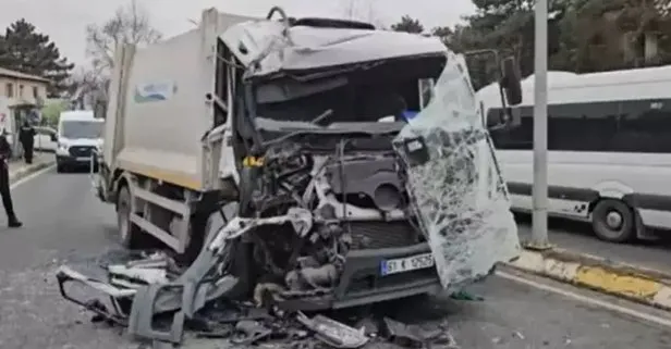 İstanbul Sarıyer’de çöp kamyonu İETT otobüsüne çarptı!
