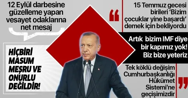 Son dakika: Başkan Erdoğan’dan 12 Eylül darbesinin 40. yılında vesayet odaklarına net mesaj: Hiçbiri masum değildir