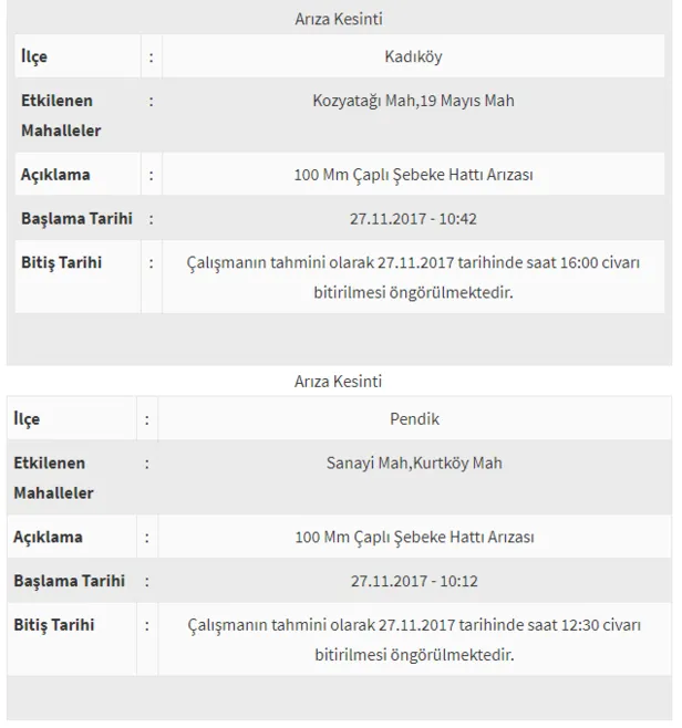 İstanbul'da sular kaçta gelecek? 27 Kasım 2017-3