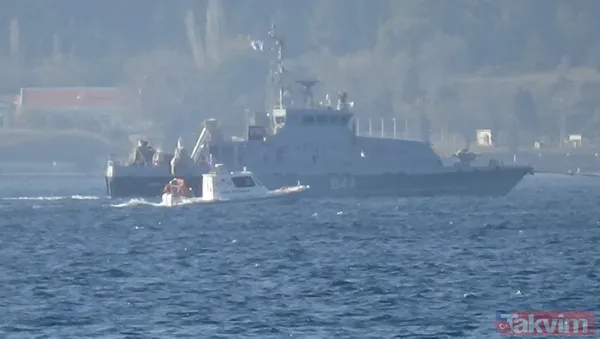Rus askeri römorkörü ile anti-sabotaj botu Çanakkale Boğazı'ndan geçti - 7