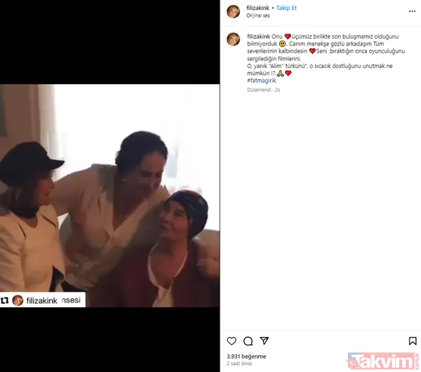 Hülya Koçyiğit ve Filiz Akın ölümünün 2. yıl dönümünde Fatma Girik'i unutmadı "Sanki her an telefonum çalacakmış gibi" Yeşilçam'ın 4 yapraklı yoncası... - 5