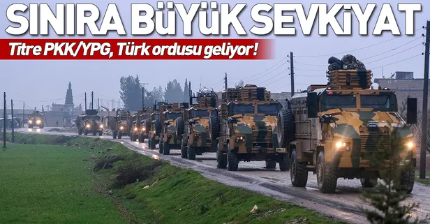 Suriye sınırına askeri sevkiyat sürüyor