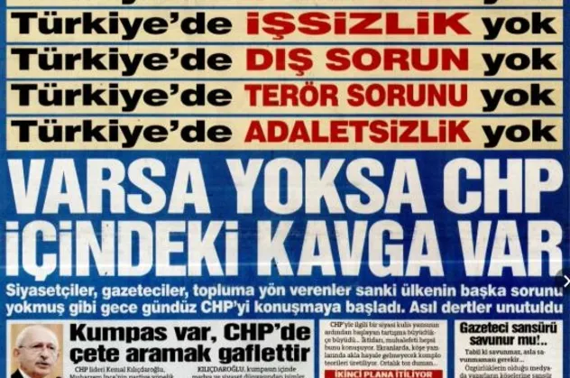 "Külliye'deki CHP'li" yalanının mimarı Sözcü Gazetesi'nden pişkin manşet!