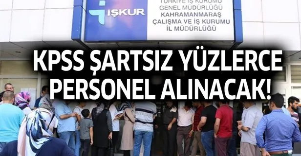 İŞKUR KPSS şartsız yüzlerce memur alımı yapıyor