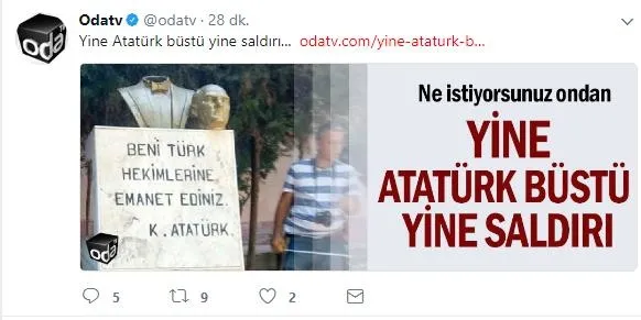 Atatürk büstüne çirkin saldırı-3