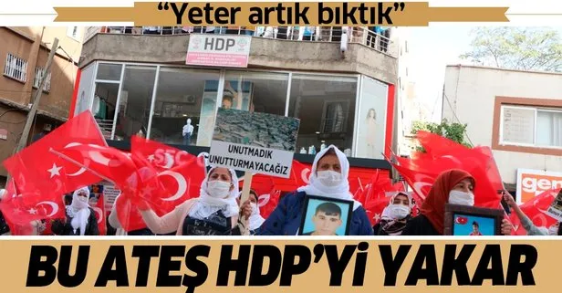 Şırnak’ta evlatları PKK tarafından kaçırılan aileler HDP binası önünde eylem yaptı!