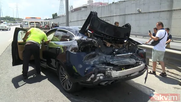 TEM'i kilitleyen kaza! Sultanbeyli'de 3 TIR birbirine girdi - 12