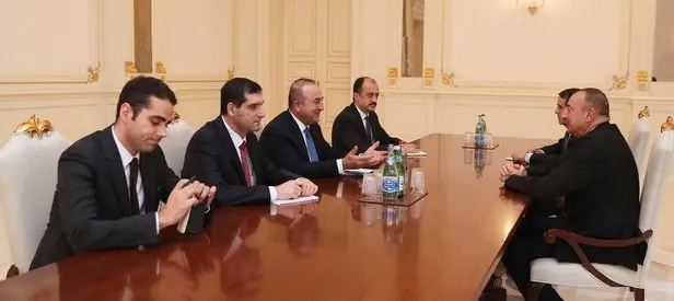 Bakan Çavuşoğlu, Aliyev ile görüştü