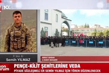 Şehit Piyade Sözleşmeli Er Semih Yılmaz için Kırıkkale'de tören düzenlendi