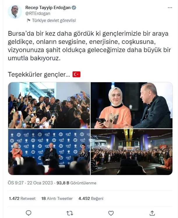 Başkan Erdoğan'dan Bursa Gençlik Buluşması'nda önemli açıklamalar-13