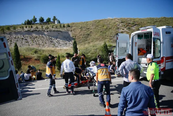 Eskişehir'de can pazarı! Yolcu otobüsü yoldan çıktı - 1