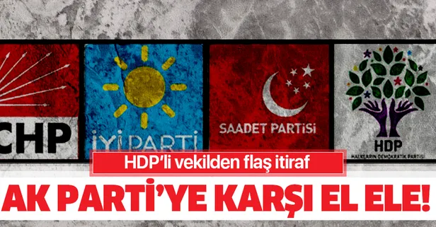 HDP'li vekilden flaş itiraf! AK Parti'ye karşı İYİ Parti, CHP, HDP ve Saadet Partisi el ele!