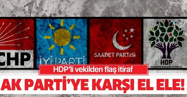 HDP’li vekilden flaş itiraf! AK Parti’ye karşı İYİ Parti, CHP, HDP ve Saadet Partisi el ele!