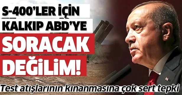 Başkan Recep Tayyip Erdoğan'dan çok net S-400 mesajı! "ABD'ye soracak değiliz"